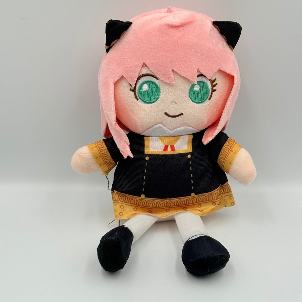 Anya Forger Plush Spy x Family Anime Pink Hair Uniform‎ Doll 10 Inch Toy